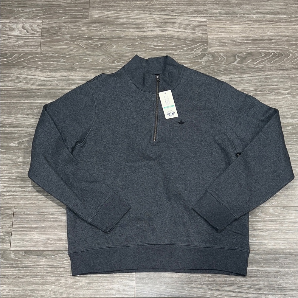 Dockers Men's Charcoal Zip-Up Sweater